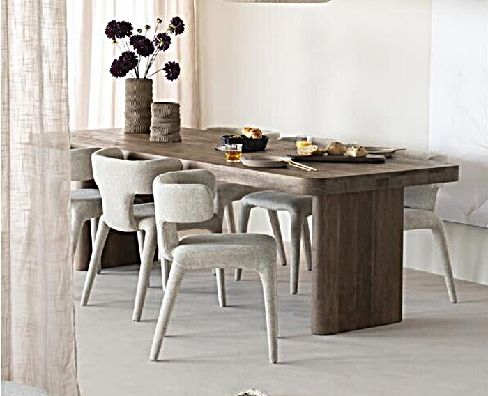 Eettafel Edward 240x100cm - bruin | Eleonora