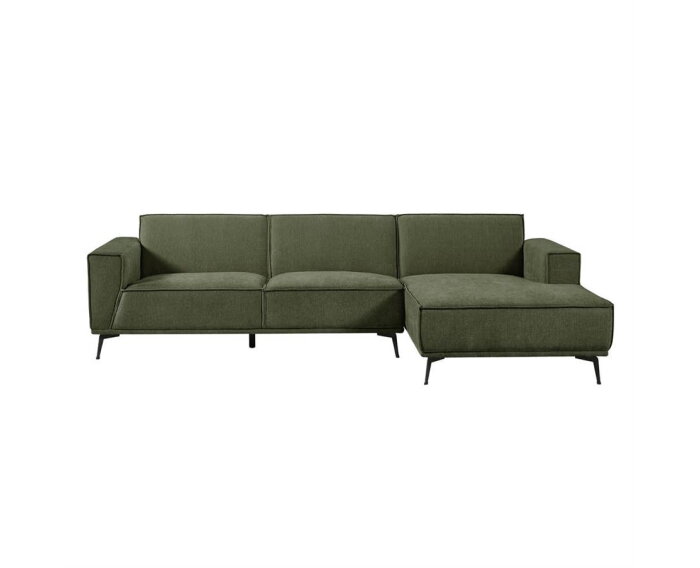 Leeds 2 5-AL + Chaise R - City 355 Bottle Green