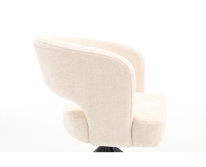 Eetkamerstoel Mura draaibaar Chenille - Pearl