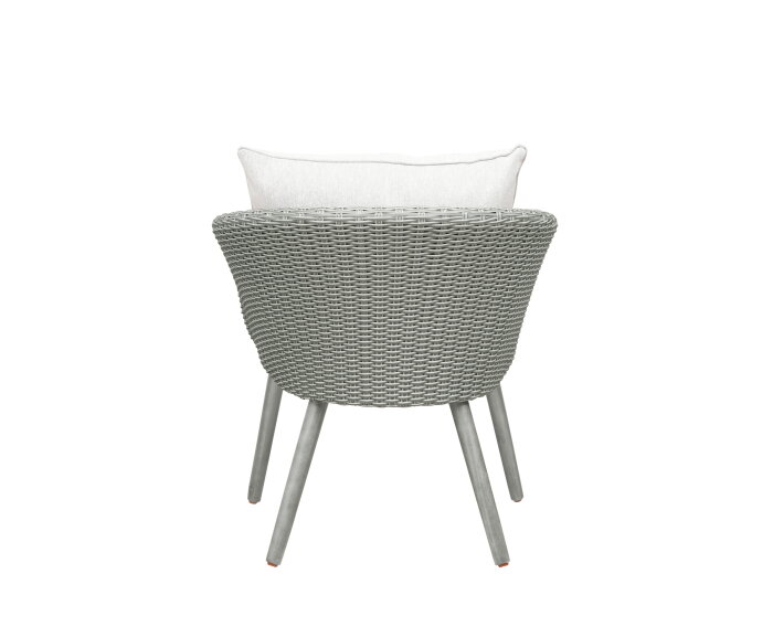 Bistroset Elise Grijs 3-delig PE wicker en grijze kussens - tuinset