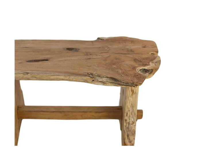 Teak bench - 80x40x45cm - Natural teak