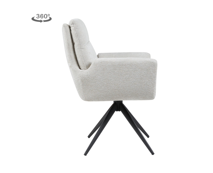 Varzo Armstoel - Toro 25 cream (draaibaar)