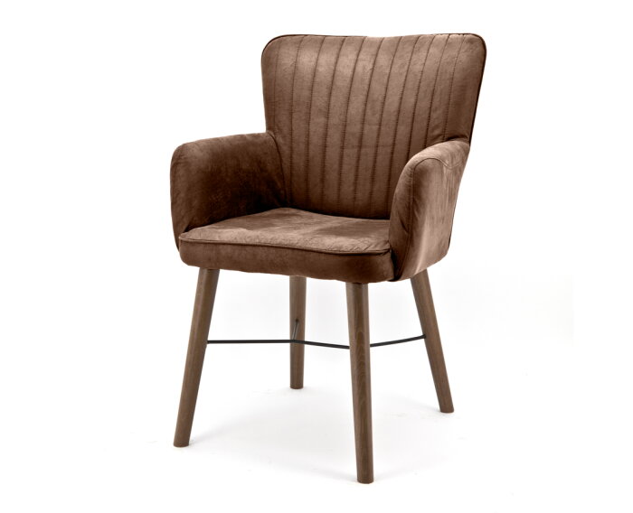 Stoel Chiba Bruin met arml. - Eleonora 90153 | Meubelplaats.nl