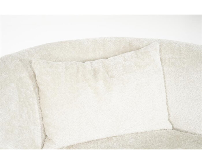Fauteuil Emily – Grote ronde draaifauteuil 130 cm - Japandi - Beige | SEVN