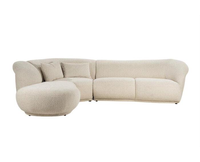 SEVN Emma organische modulaire hoekbank - Phat Sand - 310x259 cm - Zelf samen te stellen