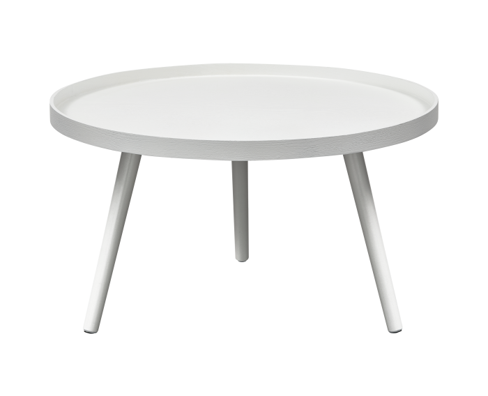 Mesa Bijzettafel L Hout Wit 34xØ60 - WOOOD