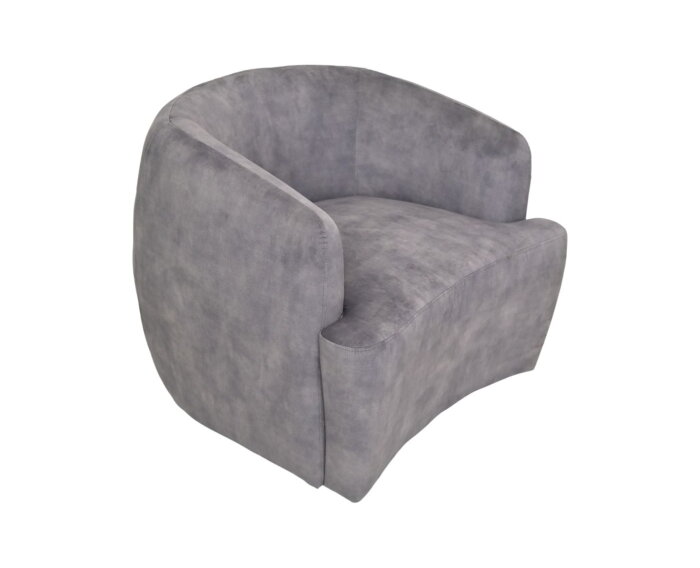 Draai fauteuil -  Dolfijn grijs/zwart - Adore 180 - Velours/metaal