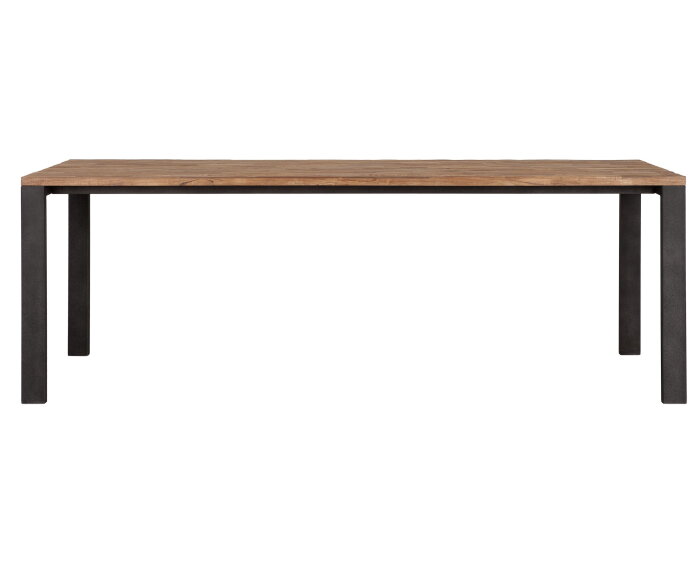 Dining table Tracks,78x225x90 cm, 3 cm recycled teakwood top
