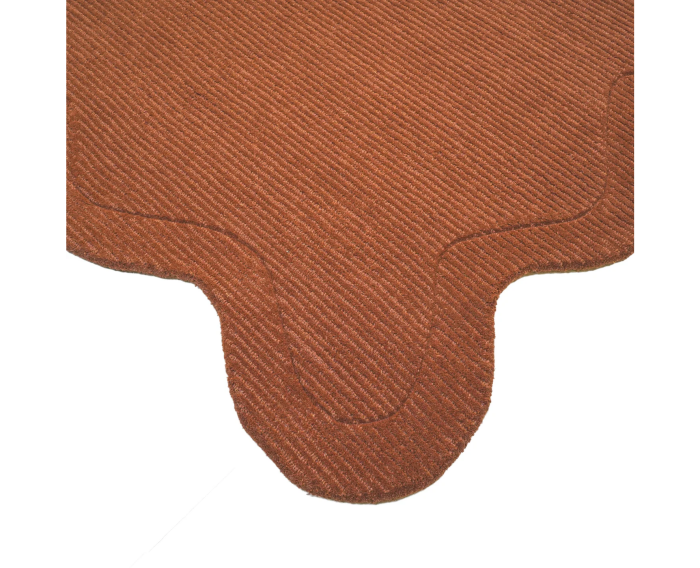 by fonQ Scallop Vloerkleed - Wine Red - Organisch - 120 x 170 cm