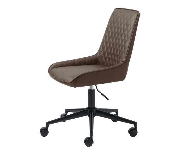 MILTON OFFICE CHAIR DARK BROWN PU