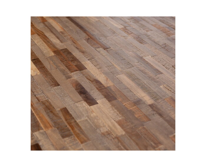 Combi-tablo: Tafelblad Teak/metaal 220x90 & Utrecht Poot - WOOOD