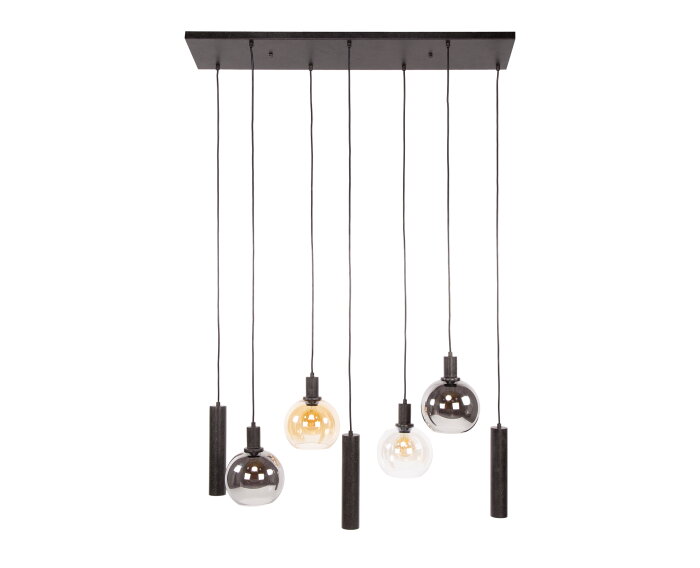 Hanglamp 4+3L Sfera tricolore - Artic zwart