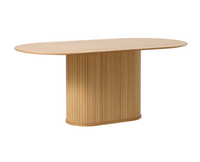 Eettafel Nola ovaal 180 cm eikenhout - Naturel