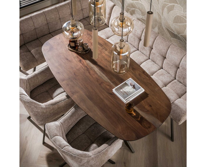 Eettafel Arhus Solid 150 - Massief acacia bruin