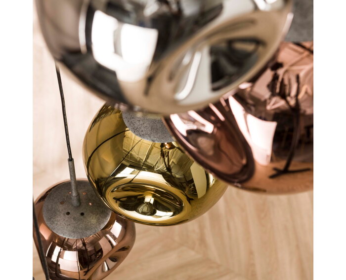 Hanglamp Stellar getrapt 7-lichts - Oud zilver