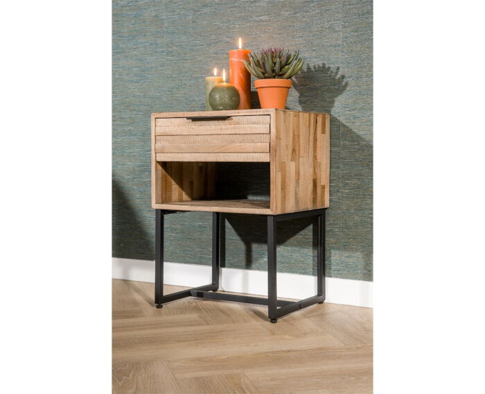 Nachtkastje recycled teak | Moods collection 1 lade