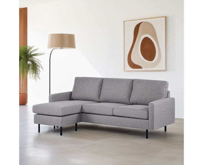 3 seater sofa CL L+R, fabric Malmo 90, M411 grey