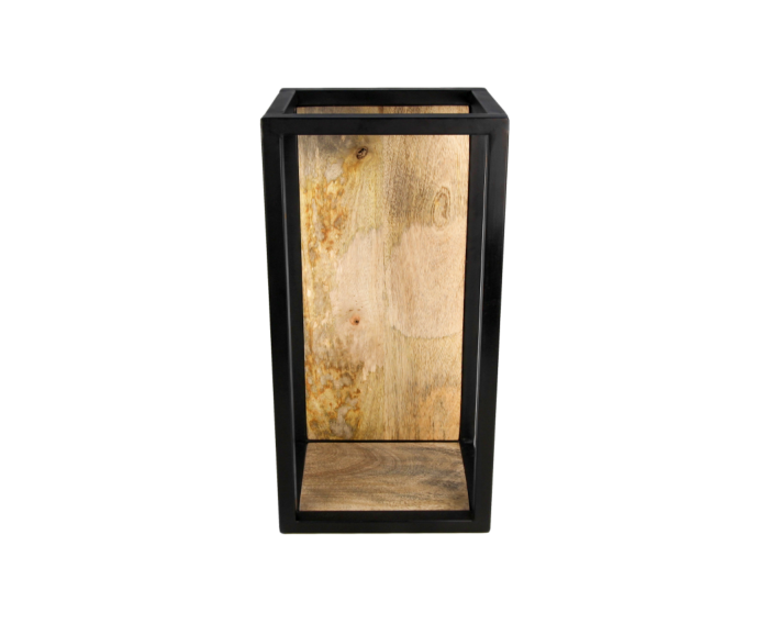 Wandbox Levels - 25x55 cm - mangohout/ijzer