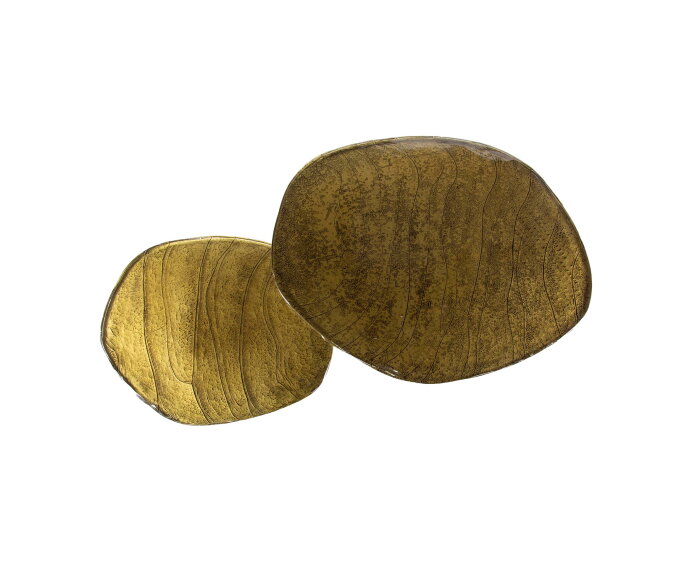Salontafel Eclips set van 2 Glas - Goud antiek finish