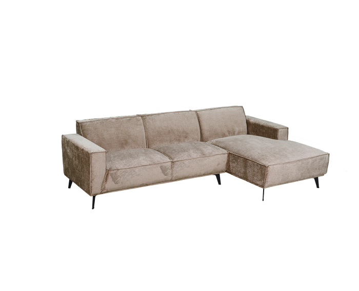 Tower Living Leeds 2 5-AL + Chaise R - Touch 04 Taupe