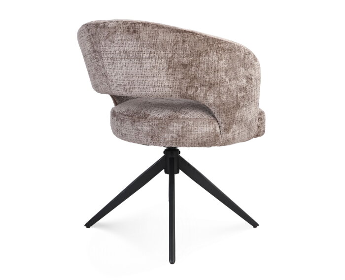 Eetkamerstoel Demi | Clay | Poot Black | Met armleuning