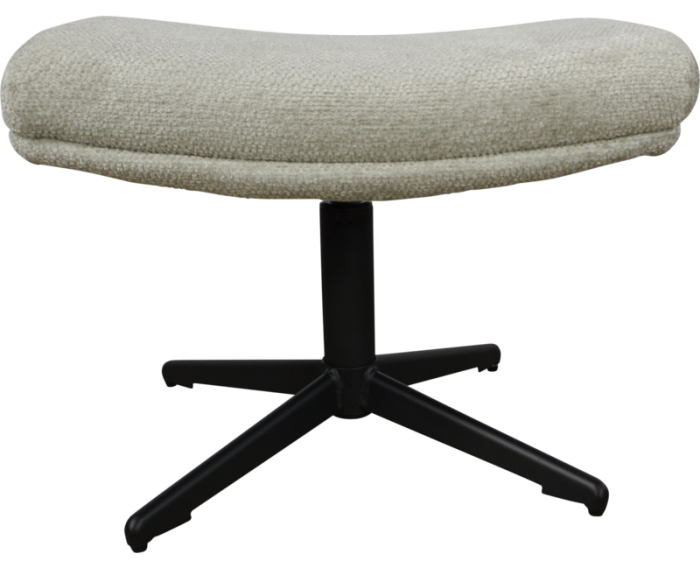 Draaifauteuil Flynn met hocker stof Movie Natural 1 beige