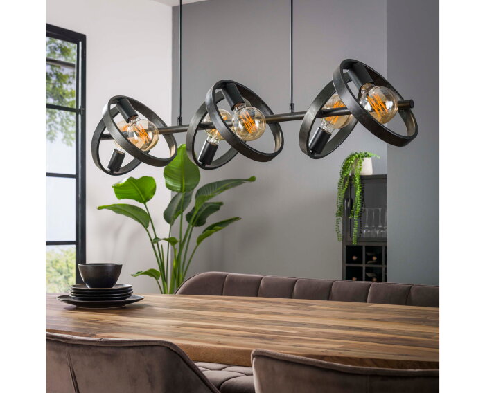 Hanglamp Hover 6 lampen - Charcoal