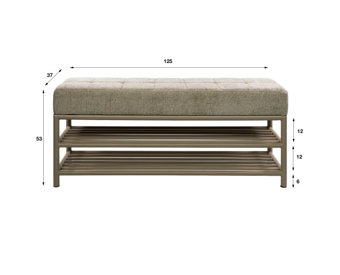 Schoenenbank Terra 125 - Beige