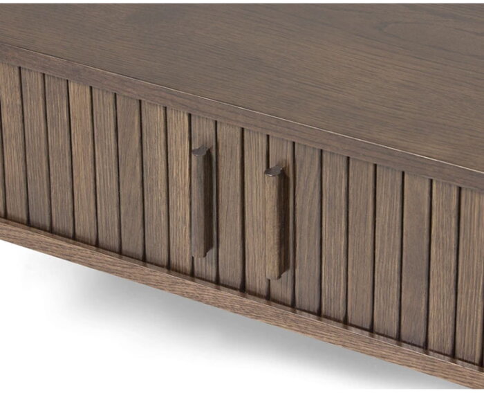 Salontafel Meta ovaal eikenhout 60x120 cm - Espresso