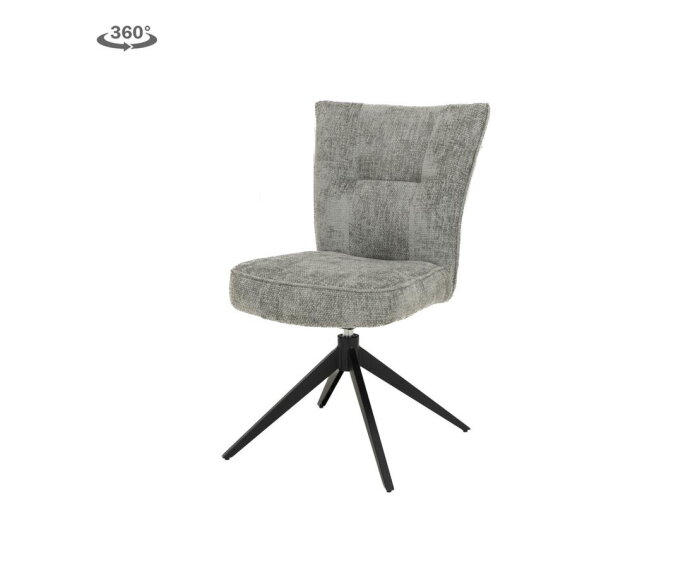 Bardi Stoel - fabric Haga 09 silver (draaibaar)