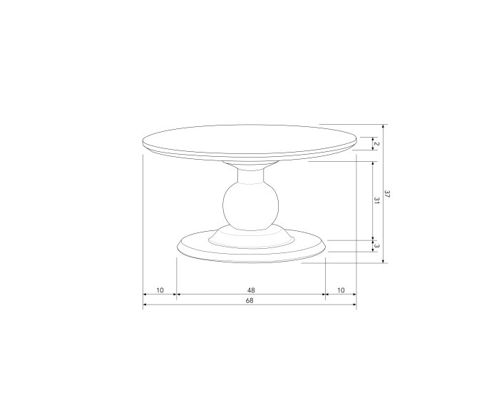 Blanco Salontafel Ø68cm Mango Diep Zwart - BePureHome