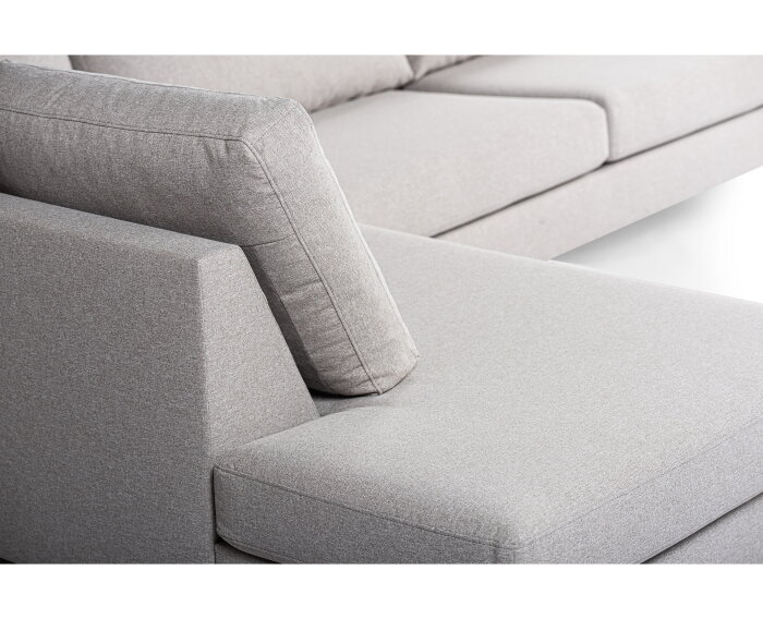 By-Olaf Hoekbank Castricum Links – 3-zits stof Cover 83 grijs – 290x199 cm