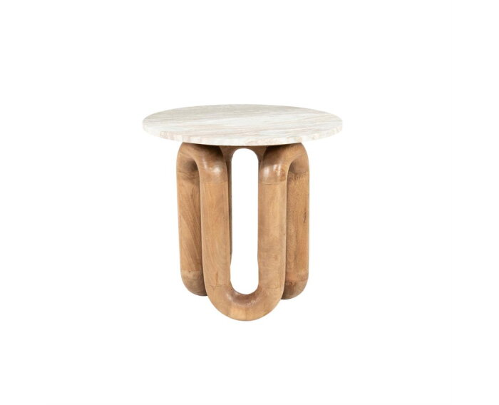 Side table LoopStone 52x52cm - natuurlijk | BY-BOO
