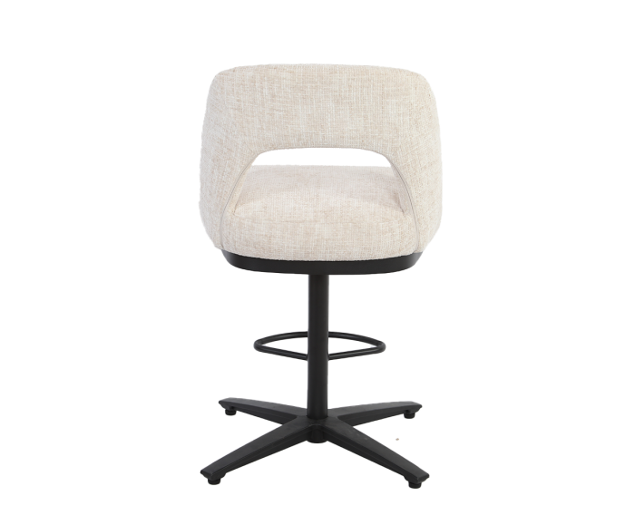Caldes Barstoel - fabric Ted 24 off-white (draaibaar)