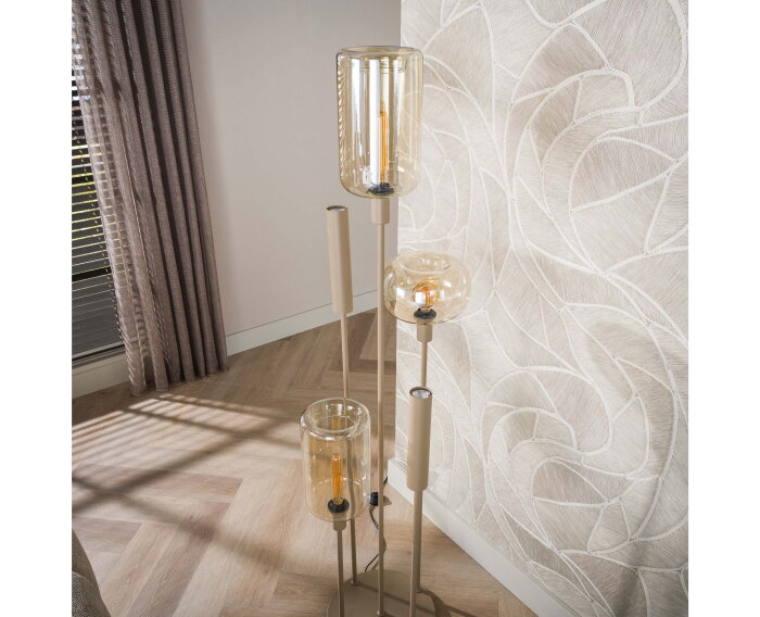 Vloerlamp Serene getrapt 2+3L - Beige