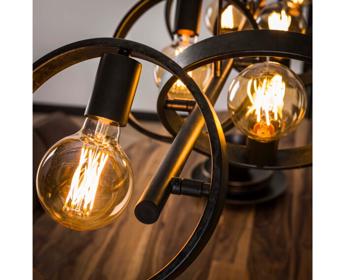 Hanglamp Hover 6 lampen - Charcoal