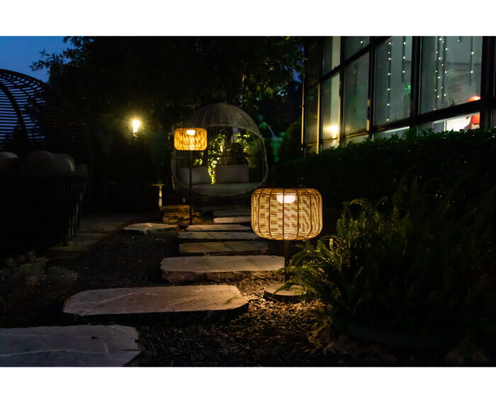 Buitenlamp Nina Garden Solar Rotan