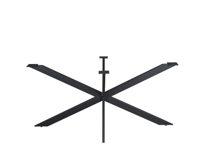 Matrixpoot Zwart Ovaal/Rechthoek 160 cm Koker 2,5x7,5 cm