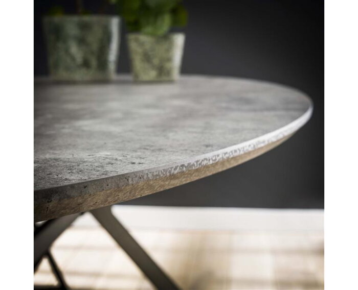 Eetkamertafel ovaal 240 - 3D betonlook grijs