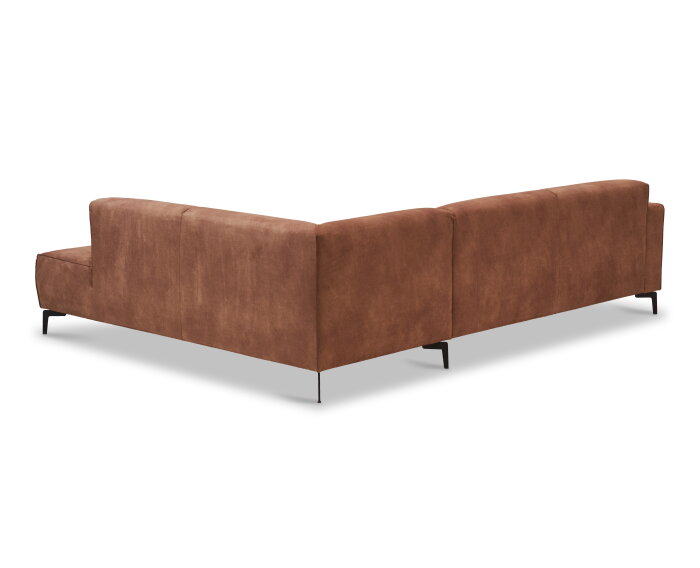 Hoekbank Varello Cognac- Tauro 13 &ndash; Ottomane rechts &ndash; 270x209 cm