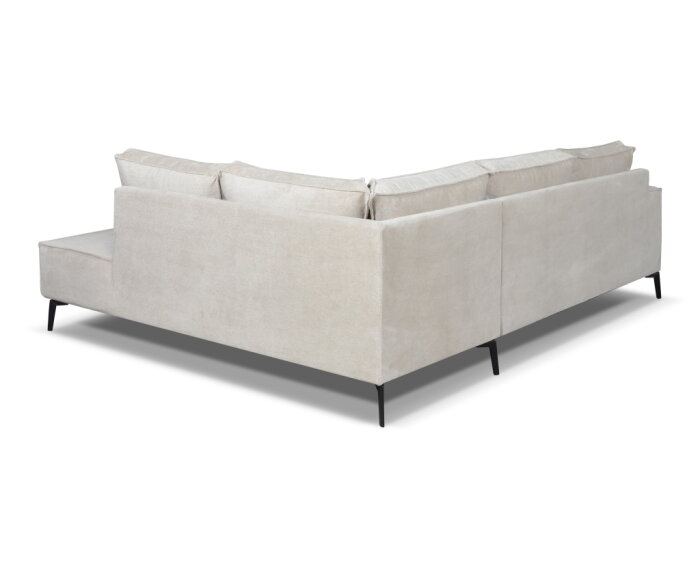 Hoekbank Valenzo Licht Beige - Memphis 4 &ndash; Ottomane Rechts &ndash; 265x210 cm