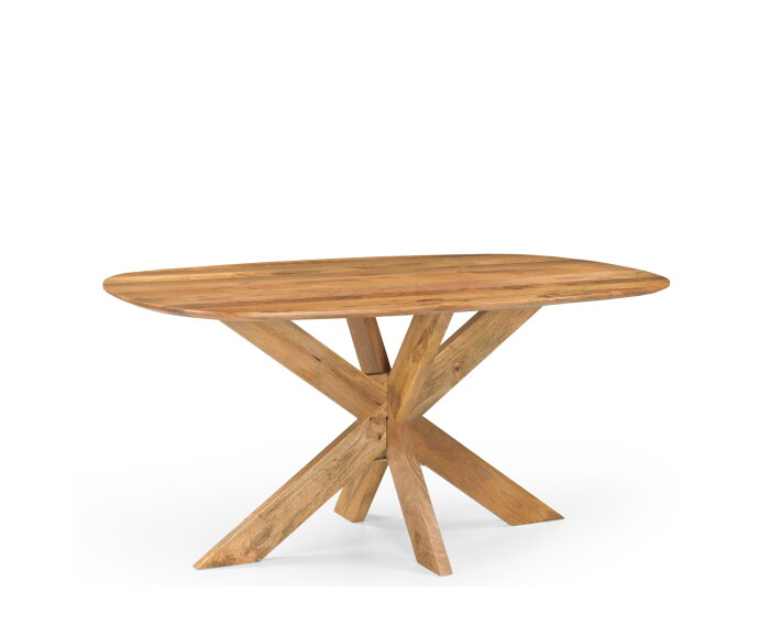 Eettafel Deens Ovaal Runa met Houten Onderstel 160