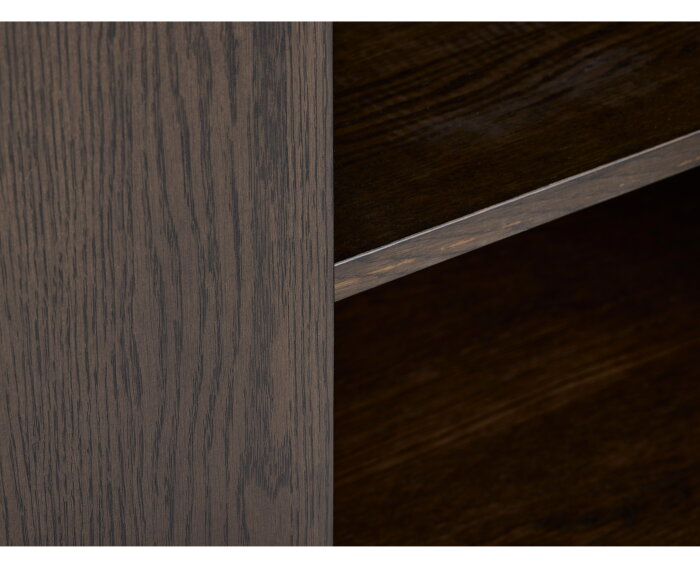 Dressoir Natu eiken 180x44x75 cm - japandi - Espresso bruin