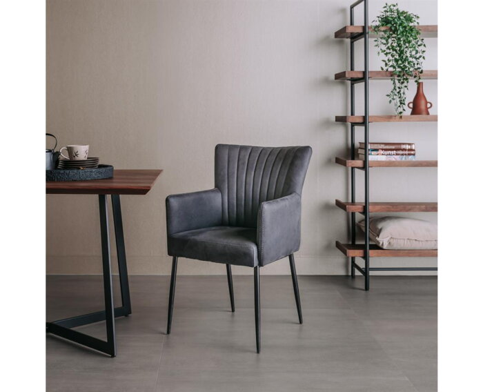 Toledo Armstoel - fabric Savannah anthracite
