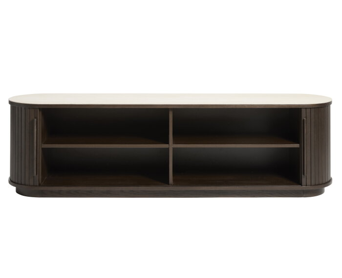 TV meubel Enna eiken 180 cm - Dark espresso - keramiek
