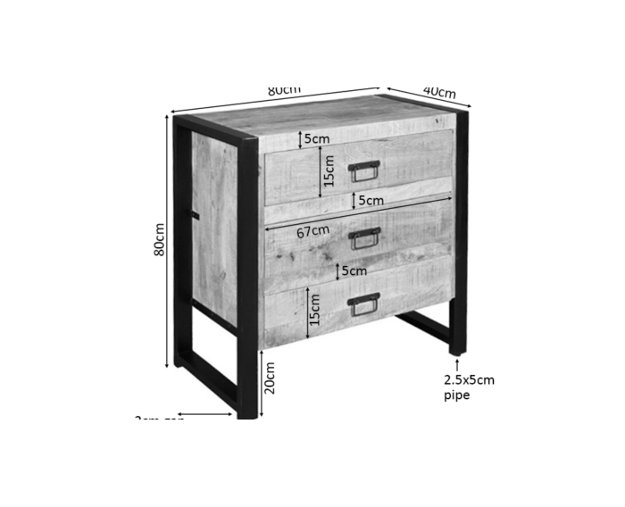 Ladenkast Boaz | 3 lades