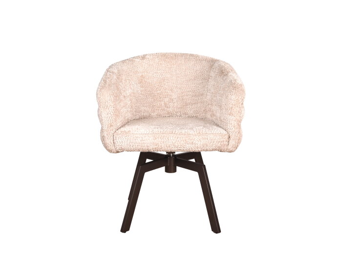 Eetkamerstoel Imola poot Mars draaibaar Anodic brown - be lovely beige 170