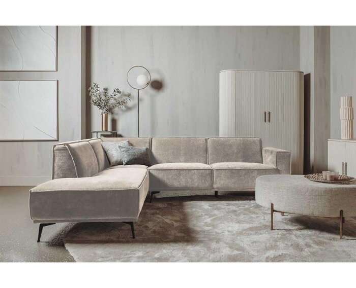 Leeds 2 5-AR + Ottoman L - City 120 Beige