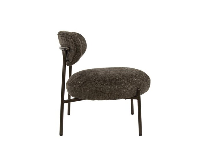 Fauteuil round - Tissee cargo bruin
