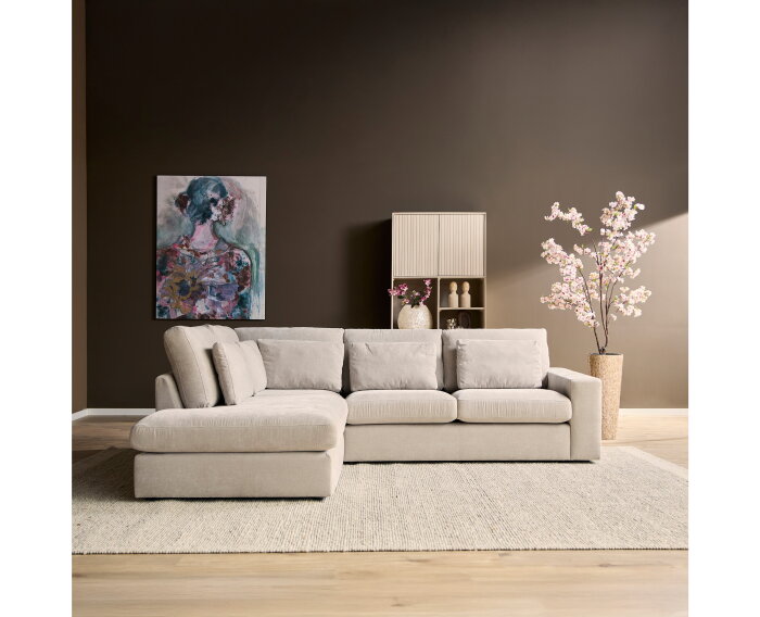 MySofa Jesse | 2,5 zits + Ottomane Rechts | Beige